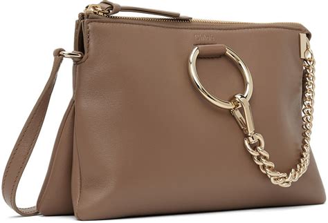 chloe faye bag taupe|Chloé: Taupe Small Faye Bag .